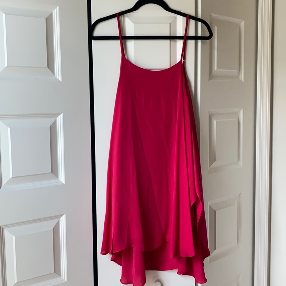 Alice + Olivia, hot pink dress.